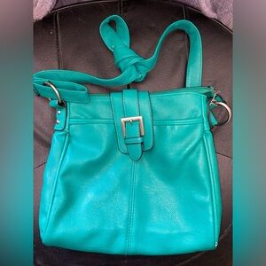 Turquoise purse.
